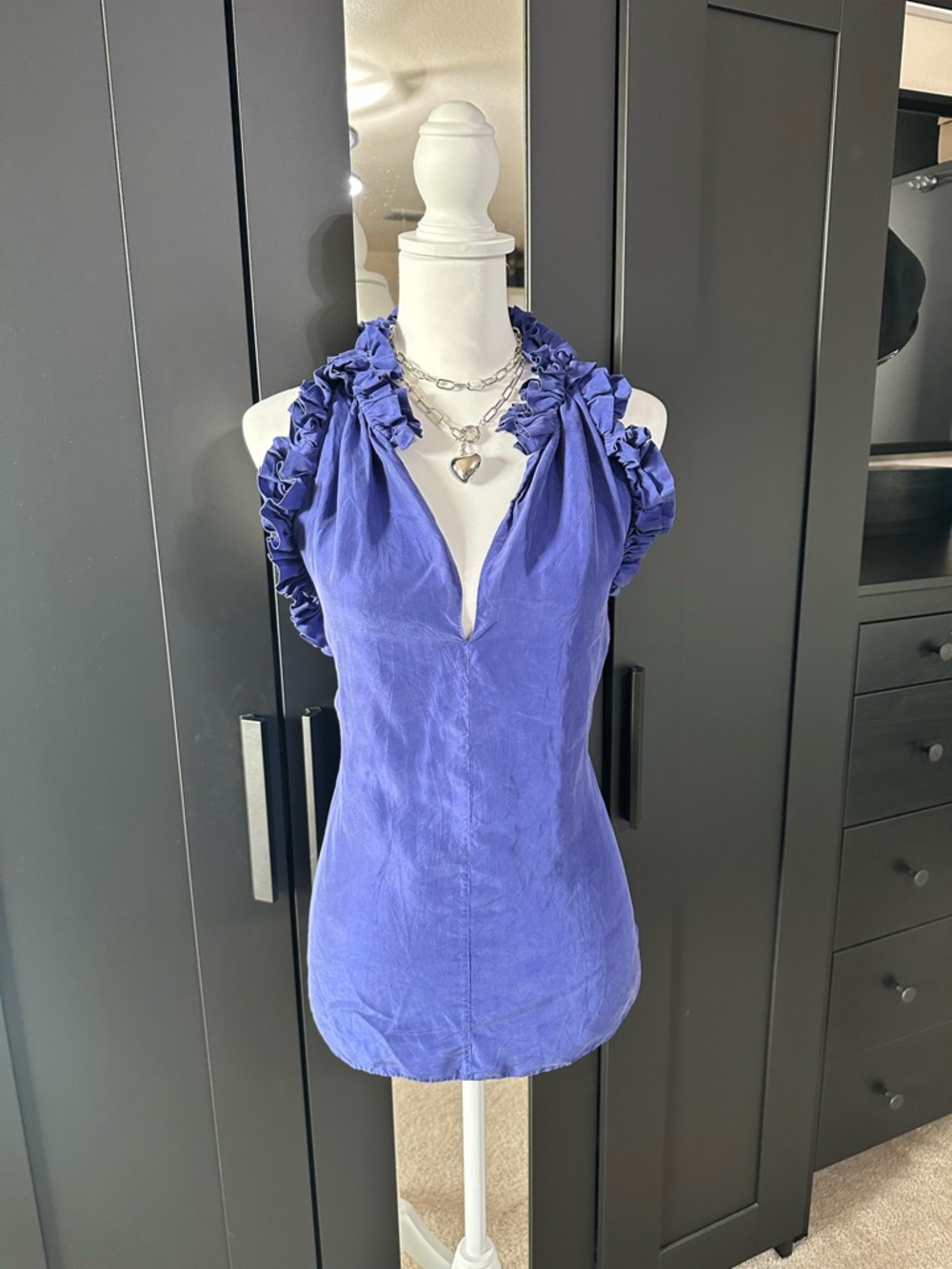 Robert Rodriguez Silk Satin Blouse 6